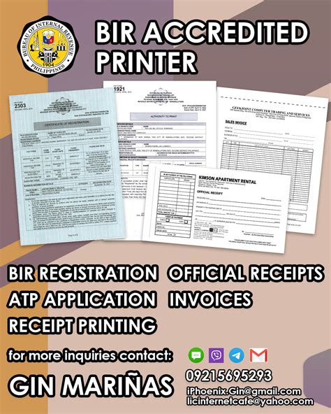 bir accredited printing press|Official Receipt .